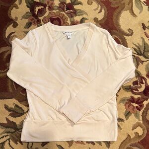 Athleta Cream Wrap Sweater M